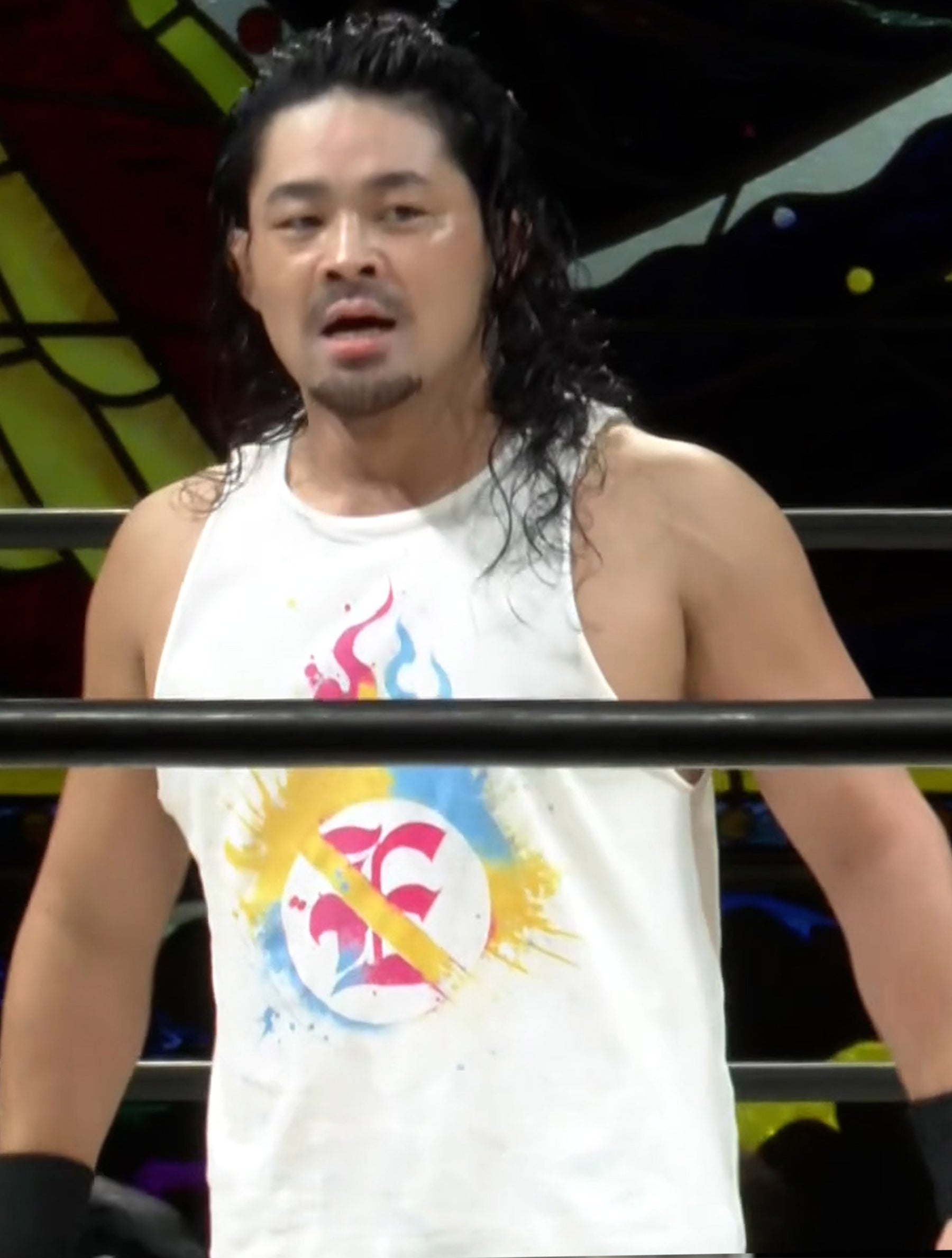 Eita「E」ペイントTシャツ (ホワイトver)