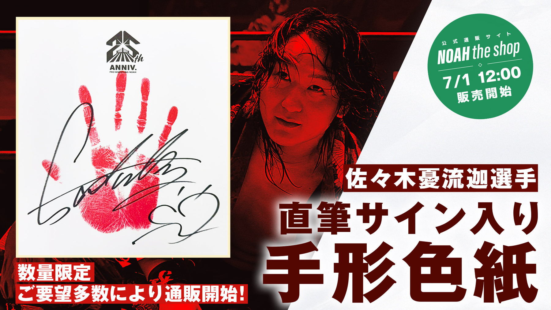 【数量限定】選手直筆サイン入り手形色紙