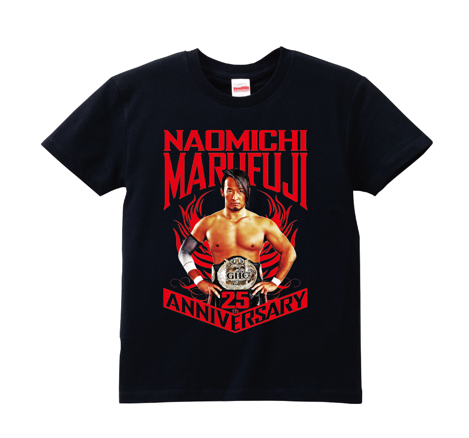 丸藤正道デビュー25周年記念GHC Tシャツ ※通販限定