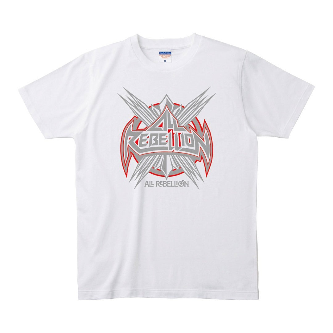 ALL REBELLIONエンブレムロゴ Tシャツ ホワイトver.