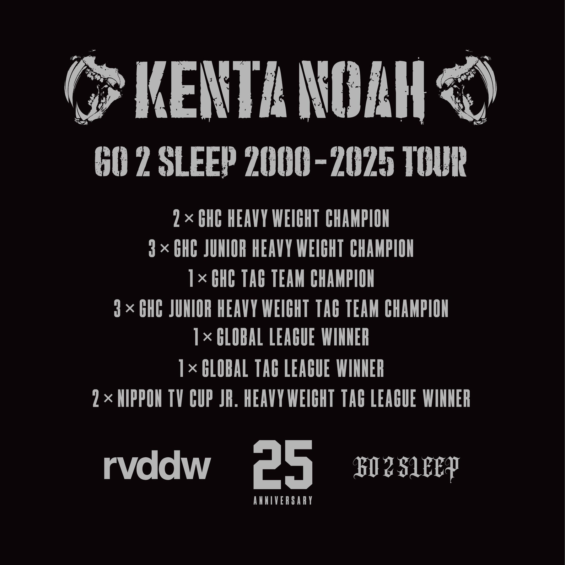 GO 2 SLEEP 2000-2025 TOUR TEE