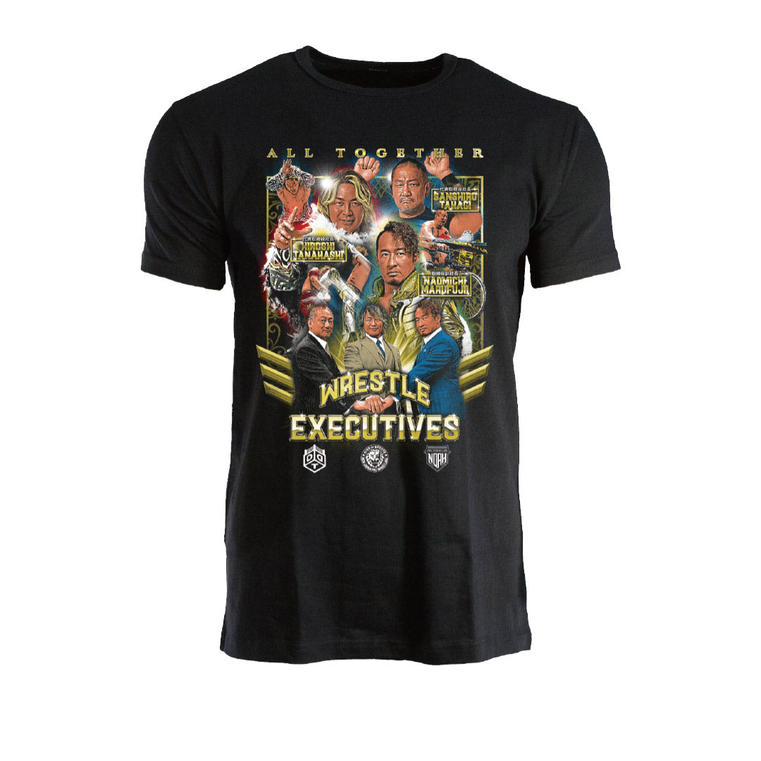 棚橋弘至&高木三四郎&丸藤正道 WRESTLE EXECUTIVES Tシャツ