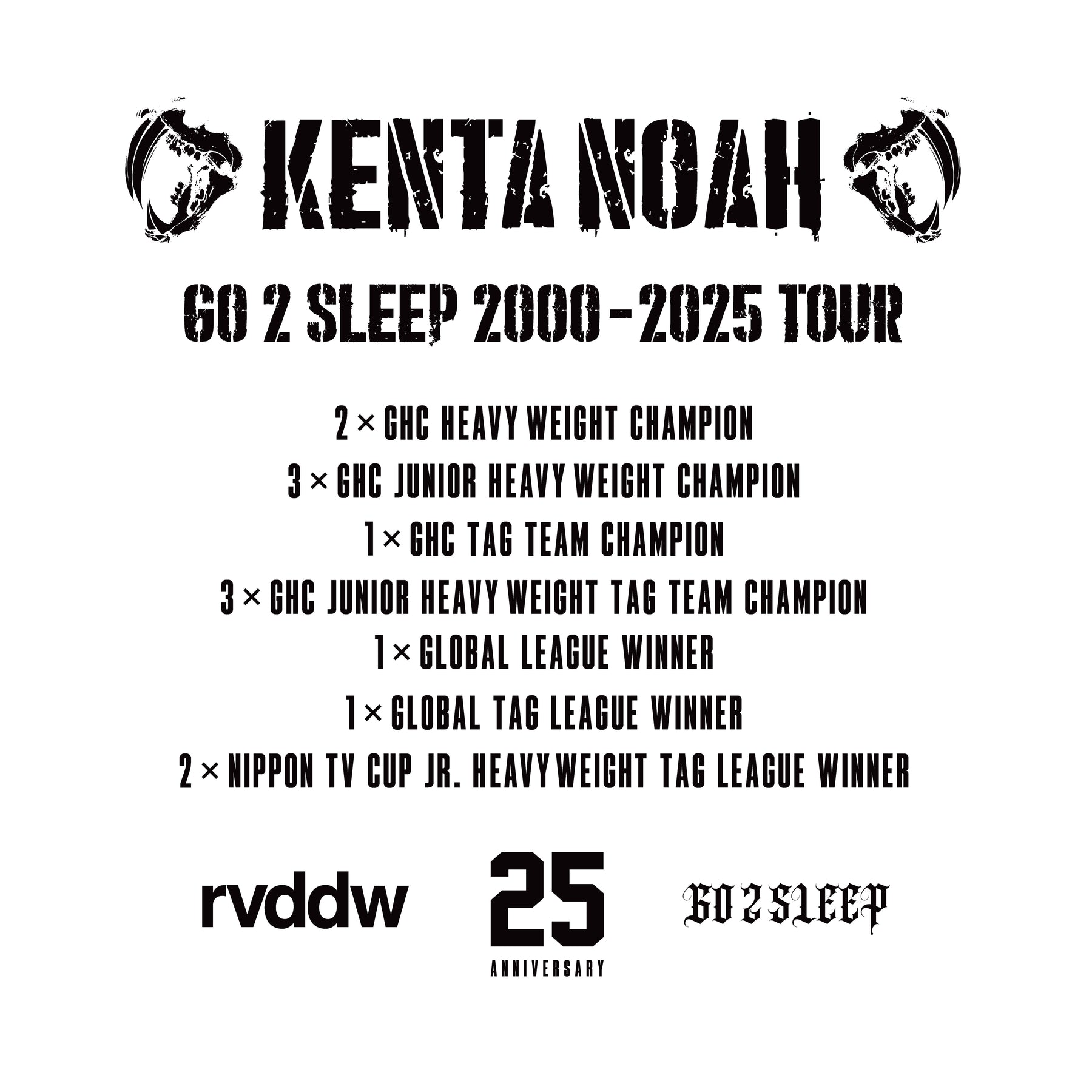 GO 2 SLEEP 2000-2025 TOUR TEE