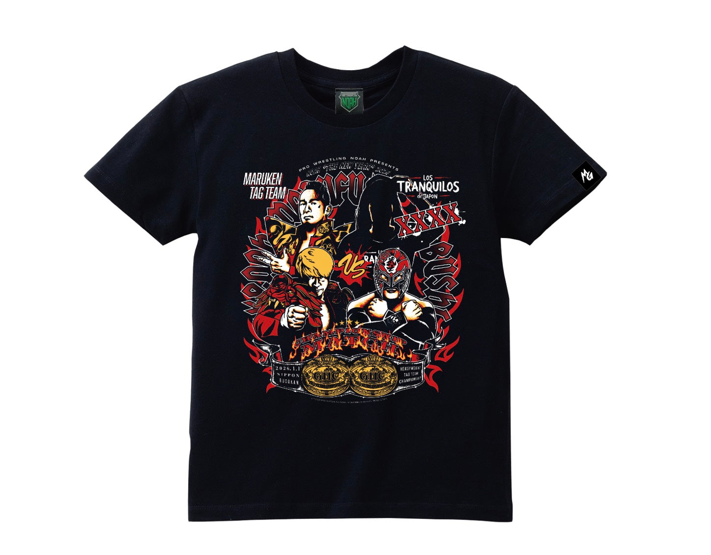 ⑲【1.1会場受け取り限定】丸藤正道&拳王vsBUSHI＆XXXX ビジュアルT