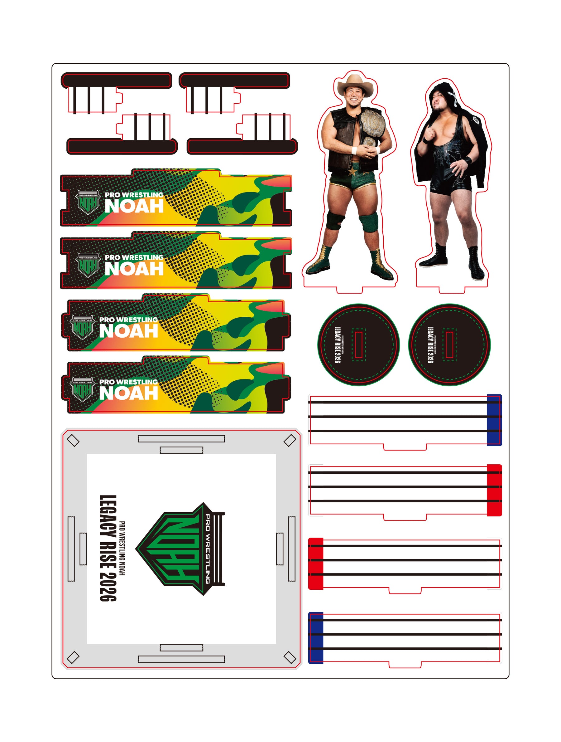 Yoshiki Inamura vs マサ北宮 GHCヘビー級選手権ジオラマアクリルスタンド 《2026.1.11 後楽園ホール》