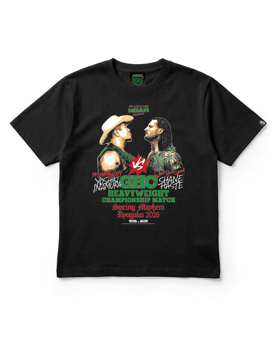 Yoshiki Inamura vs シェイン・ヘイストGHCヘビー級選手権試合ビジュアルTシャツ