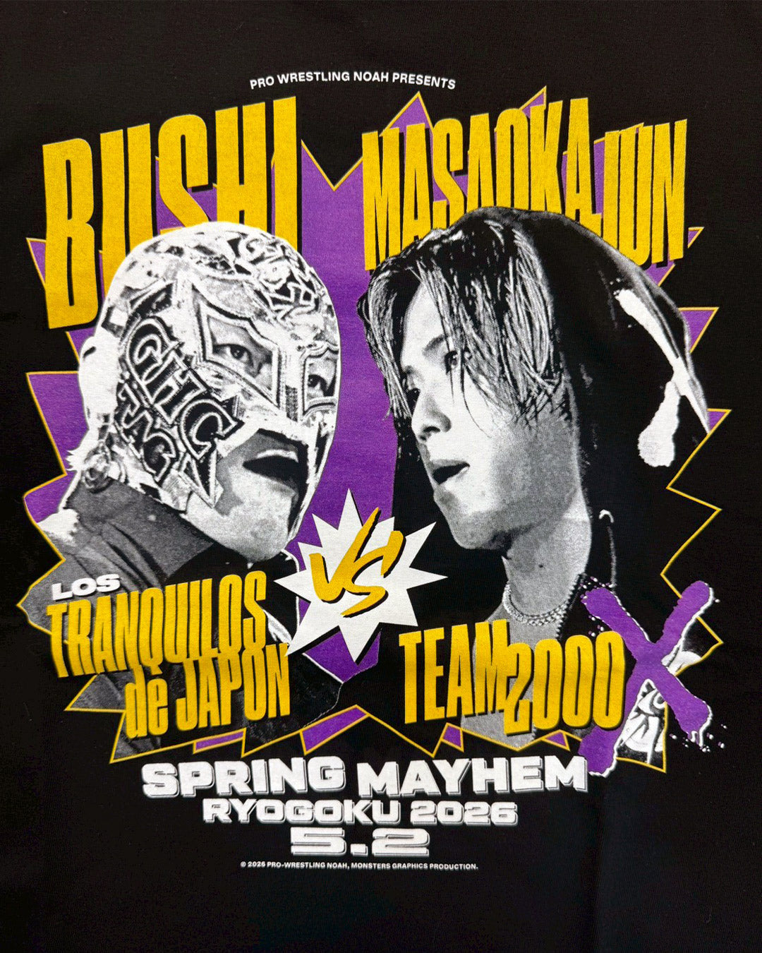 【5.2会場受け取り限定】BUSHI vs 政岡純ビジュアルTシャツ（MONSTERS GRAPHICS）