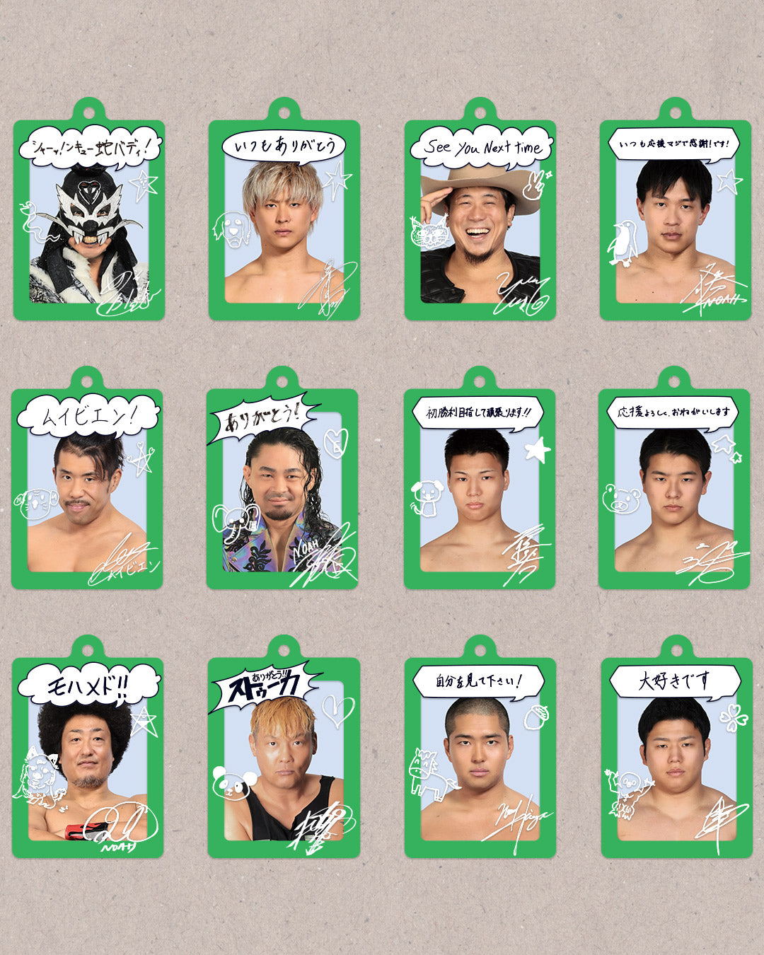 トレーディング証明写真風アクリルキーホルダー