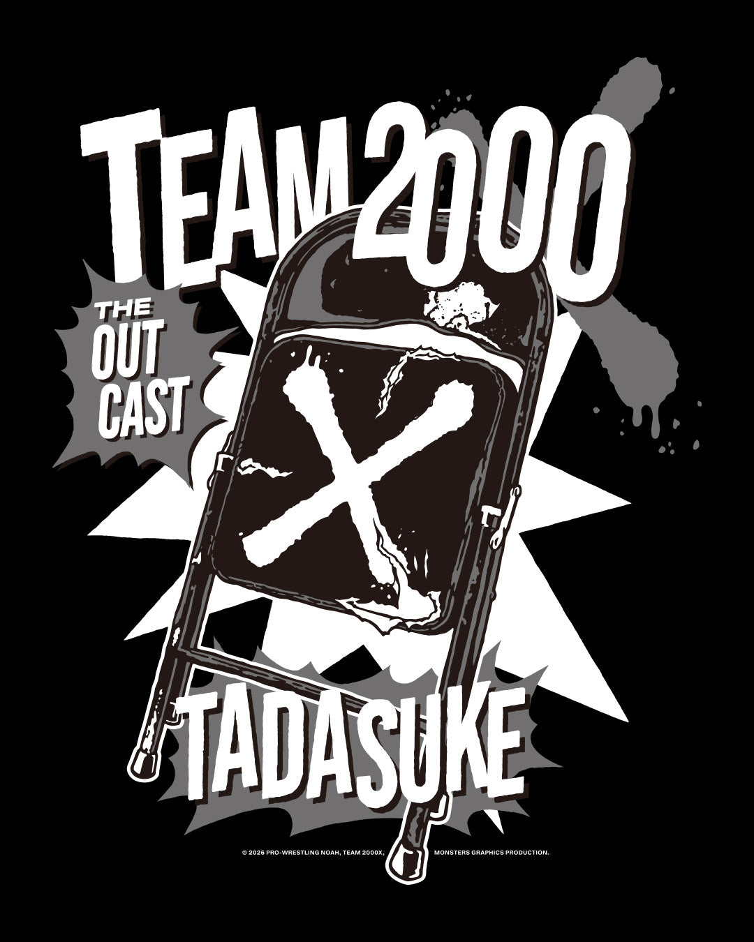 タダスケ × ICONIC WEAPON Tシャツ（MONSTERS GRAPHICS）