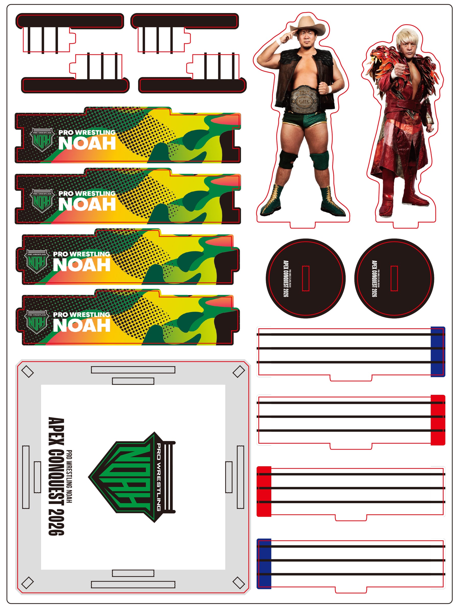 Yoshiki Inamura vs 拳王 GHCヘビー級選手権ジオラマアクリルスタンド 《2026.3.8 横浜武道館》