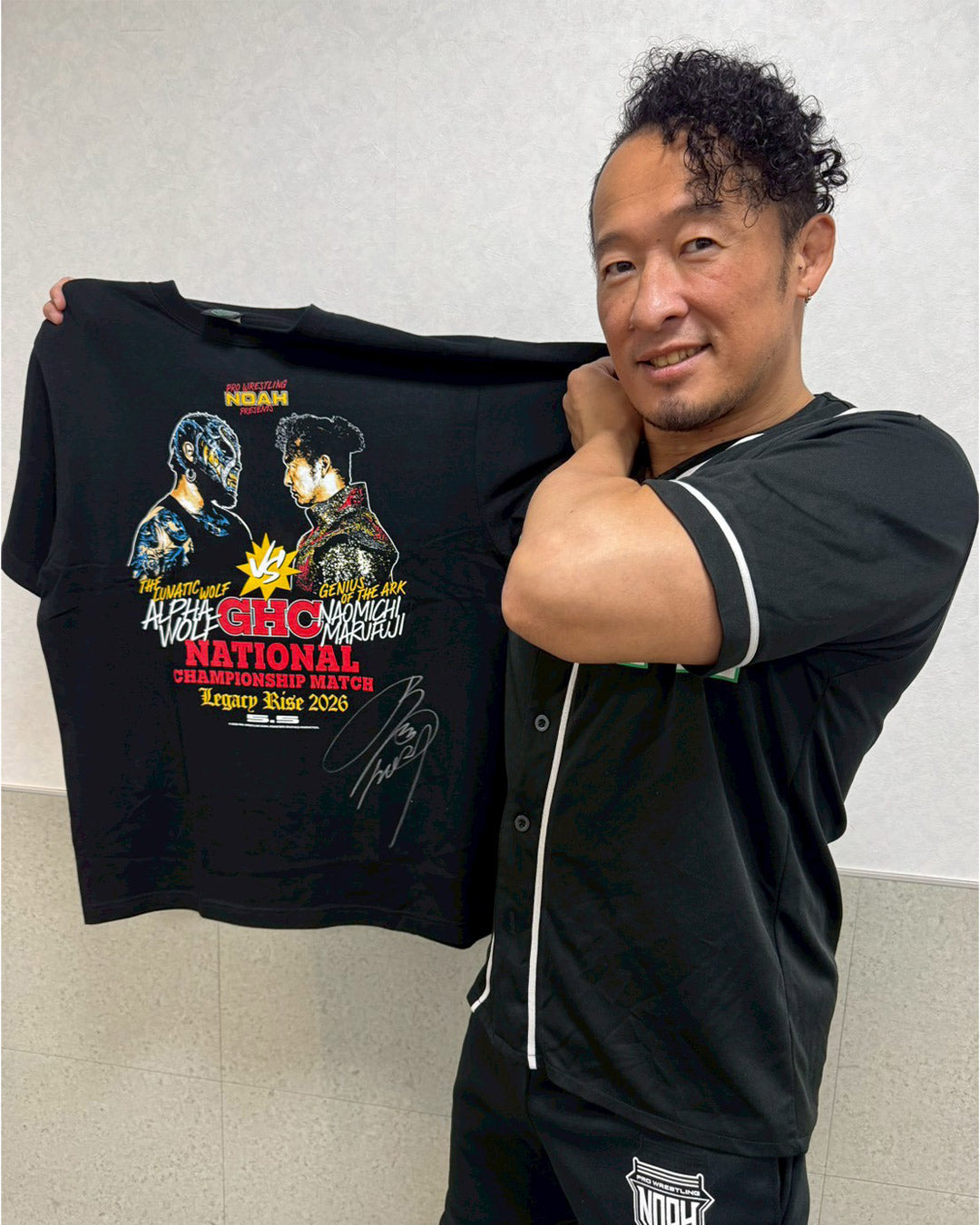 GHCナショナル選手権 アルファ・ウルフvs丸藤正道 ビジュアルTシャツ