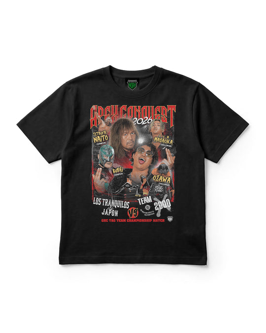 内藤哲也&BUSHI vs OZAWA&政岡純 GHCタッグ選手権試合ビジュアルTシャツ