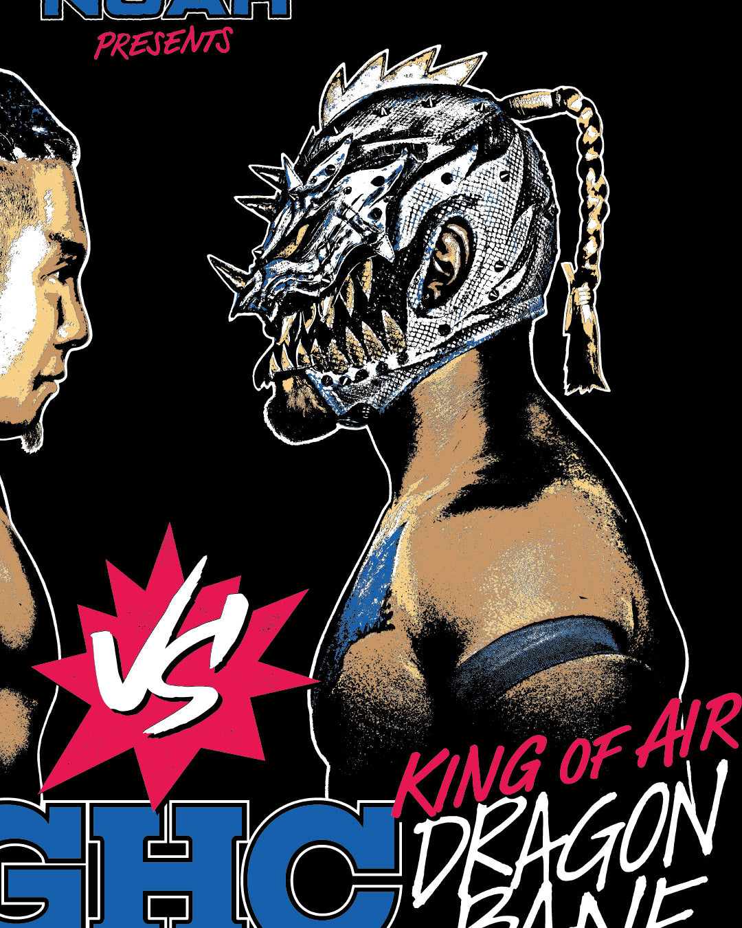 AMAKUSA vs ドラゴン・ベイン GHC Jr.ヘビー級選手権試合ビジュアルTシャツ