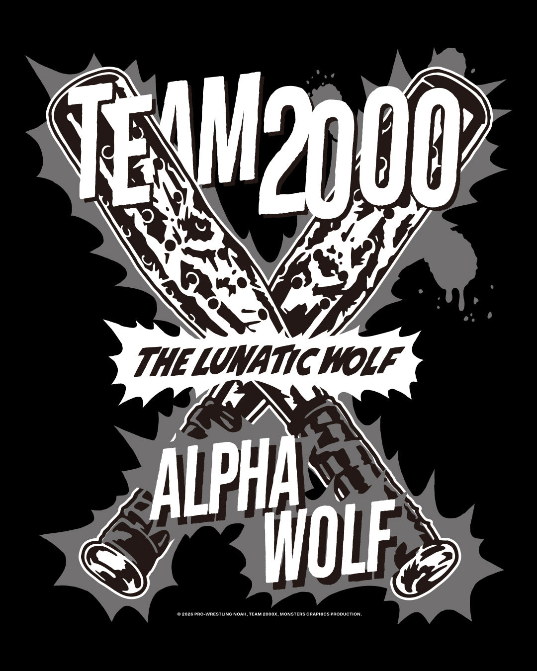 アルファ・ウルフ × ICONIC WEAPON Tシャツ（MONSTERS GRAPHICS）
