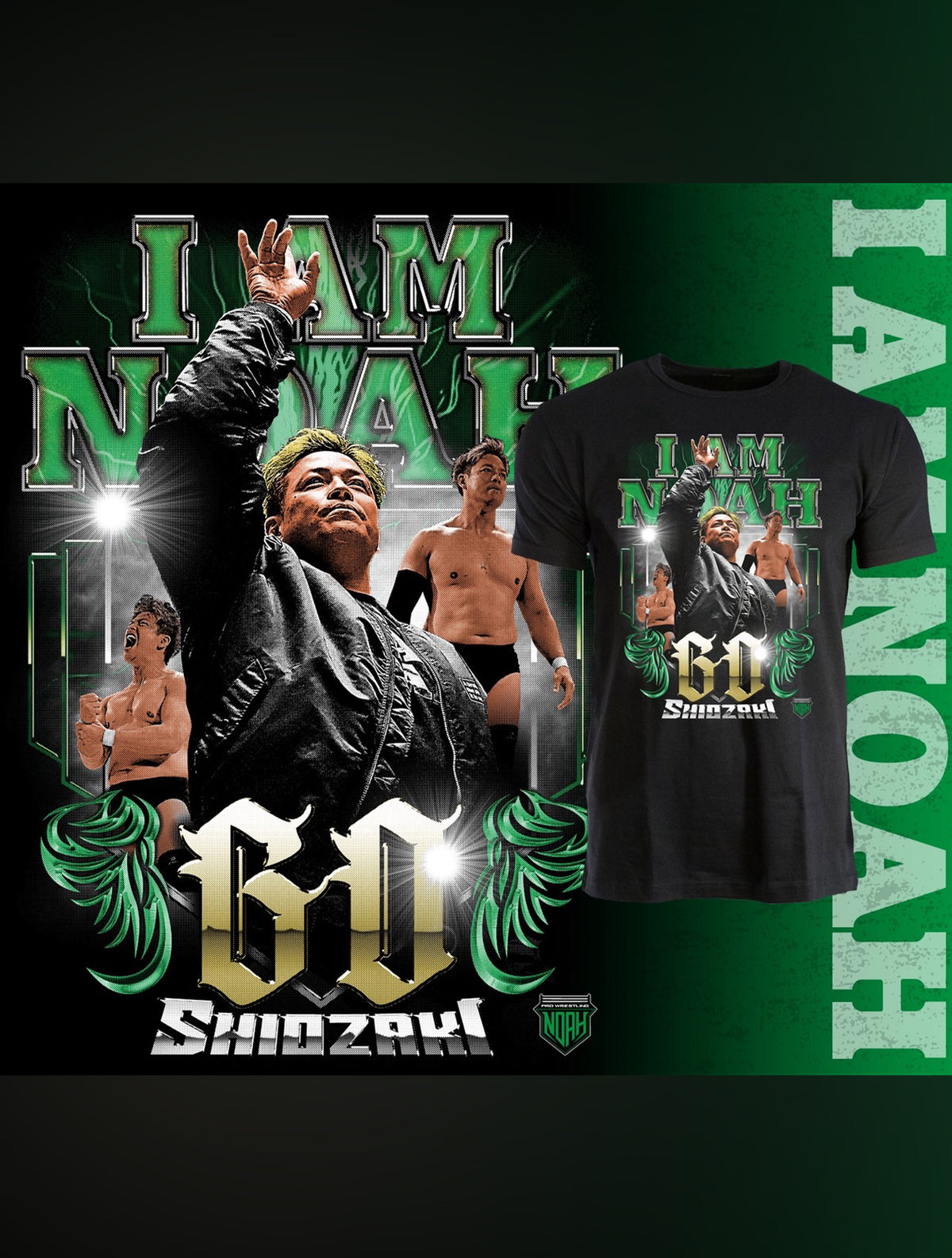 潮崎豪・復帰記念「I AM NOAH」 Tシャツ