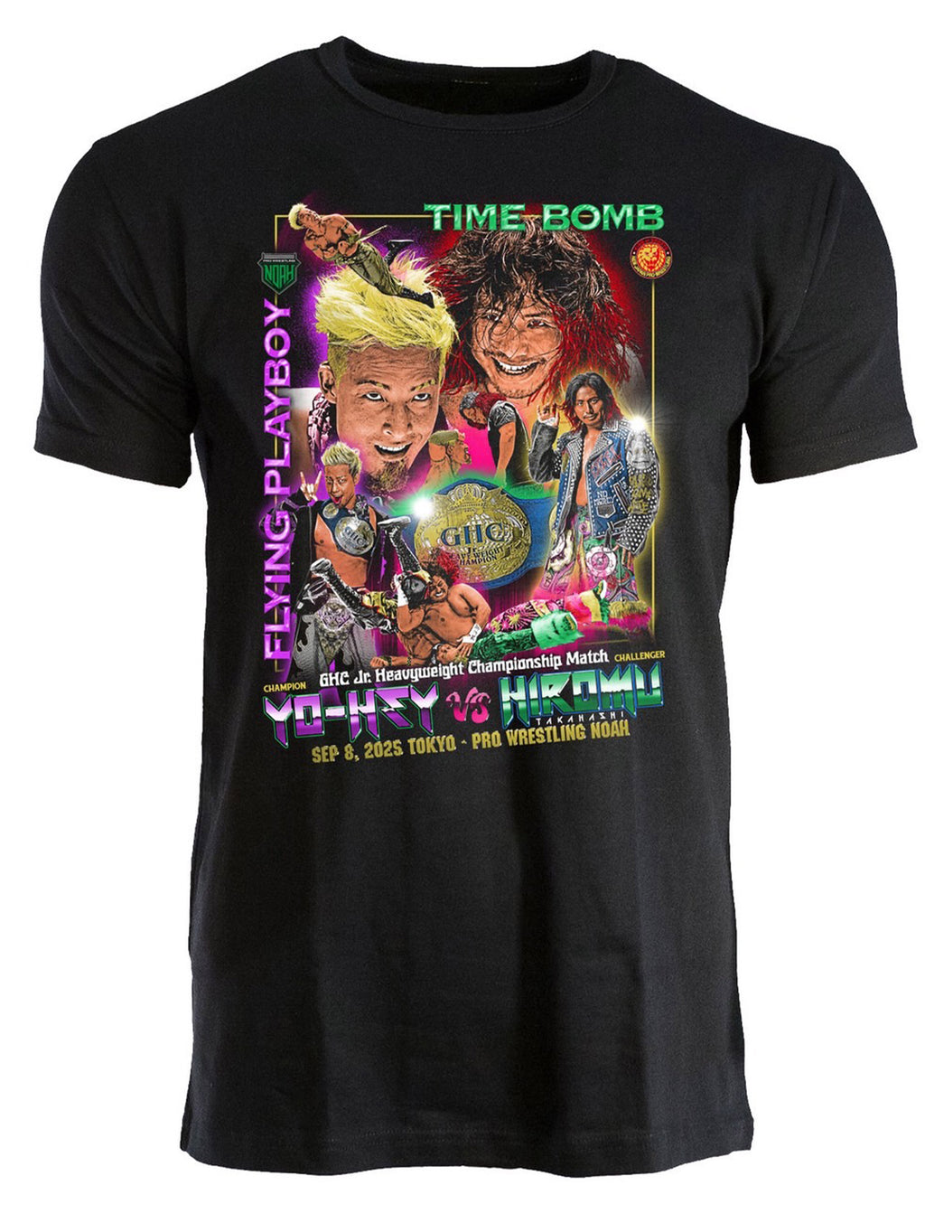 GHCジュニアヘビー級選手権 YO-HEY vs 高橋ヒロム ビジュアル Tシャツ