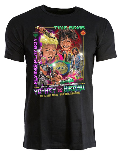 GHCジュニアヘビー級選手権 YO-HEY vs 高橋ヒロム ビジュアル Tシャツ