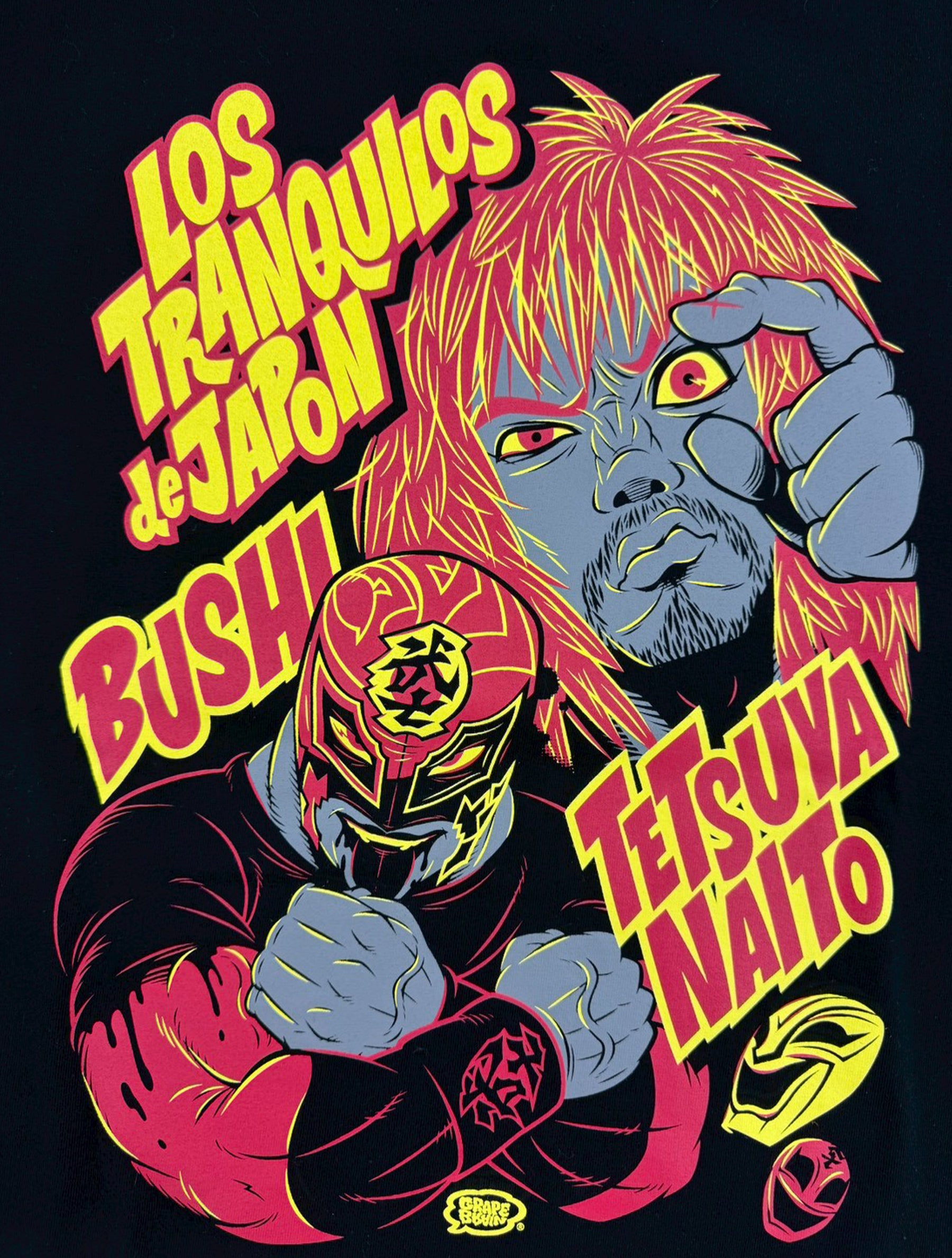 【NOAH×GRAPE BRAIN】内藤哲也&BUSHI イラストTシャツ