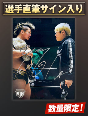 【選手直筆サイン入り】 GHCヘビー級選手権試合『Yoshiki Inamura vs 拳王』決定記念プレミアムポートレート（2.11後楽園ホール）