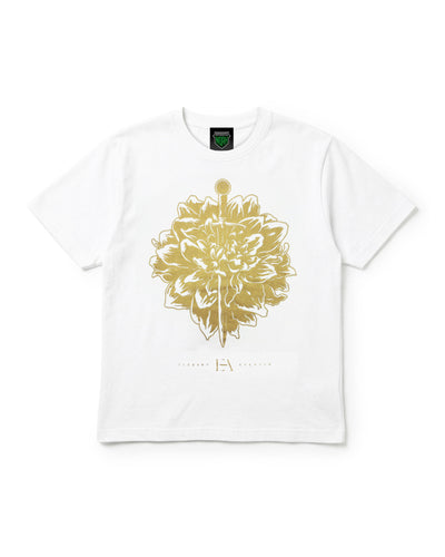 遠藤哲哉「Elegant Avenger」 Tシャツ (ホワイト/ゴールド）