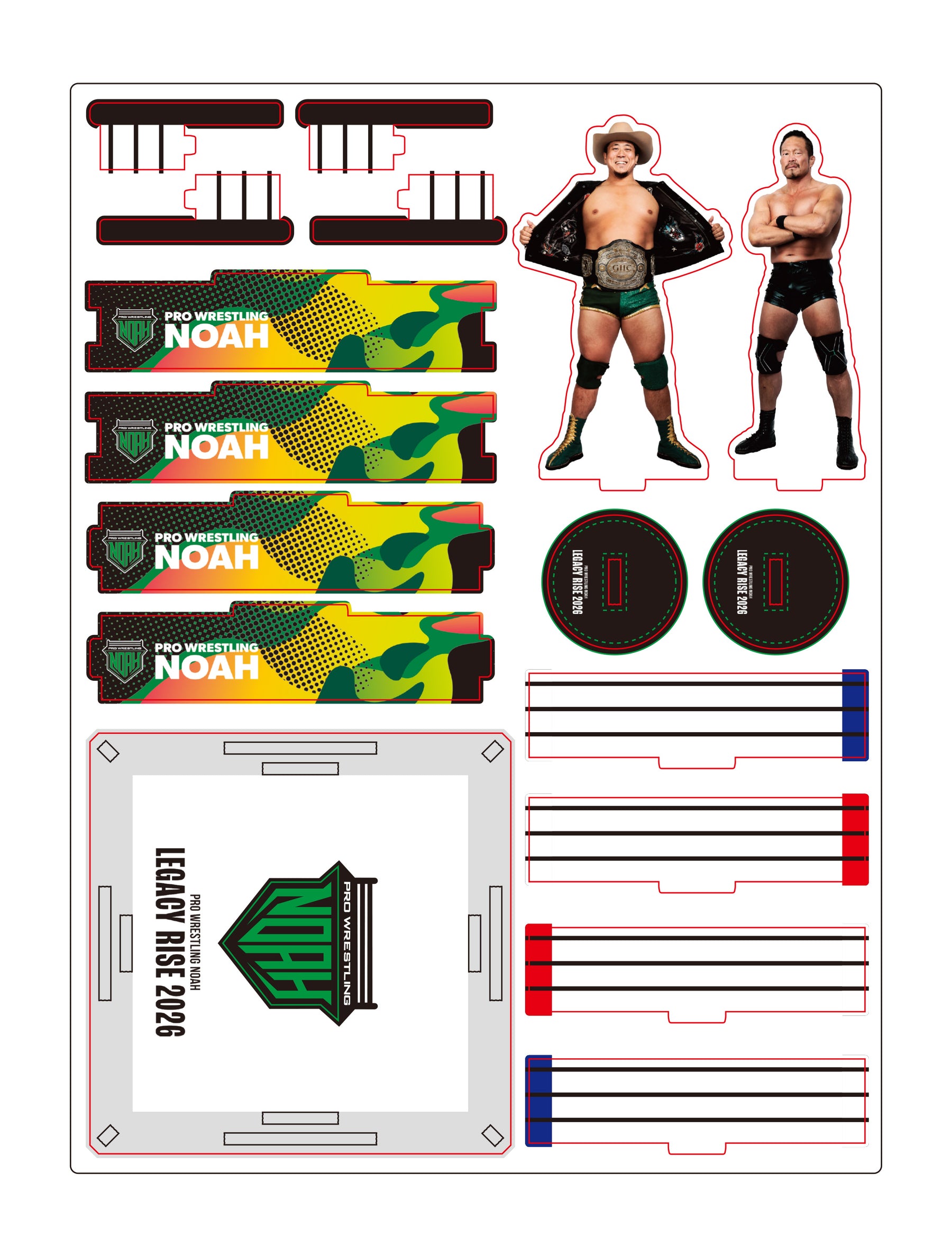 Yoshiki Inamura vs 杉浦貴 GHCヘビー級選手権ジオラマアクリルスタンド 《2026.2.11 後楽園ホール》