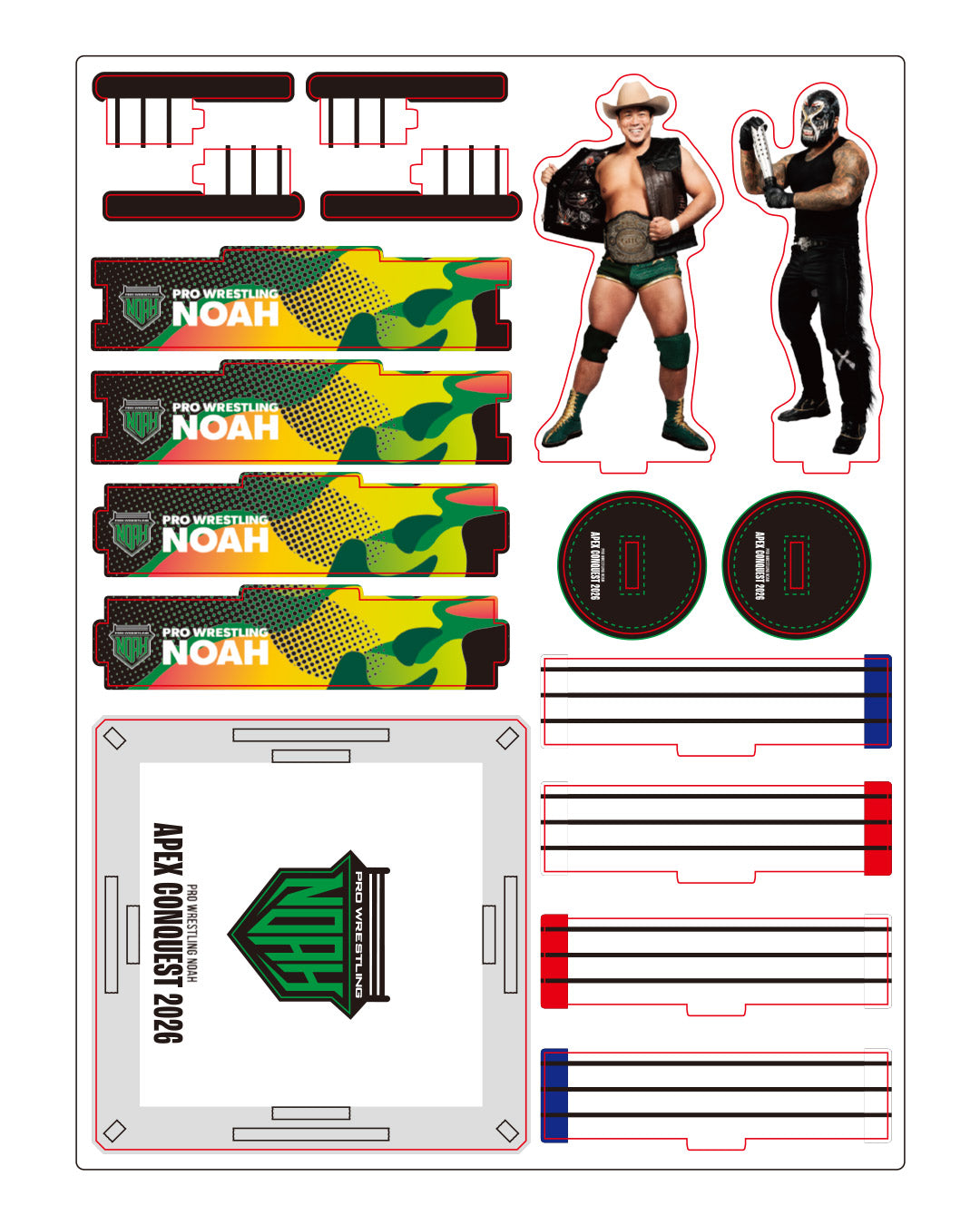 Yoshiki Inamura vs アルファ・ウルフ GHCヘビー級選手権ジオラマアクリルスタンド 《2026.4.12 名古屋》