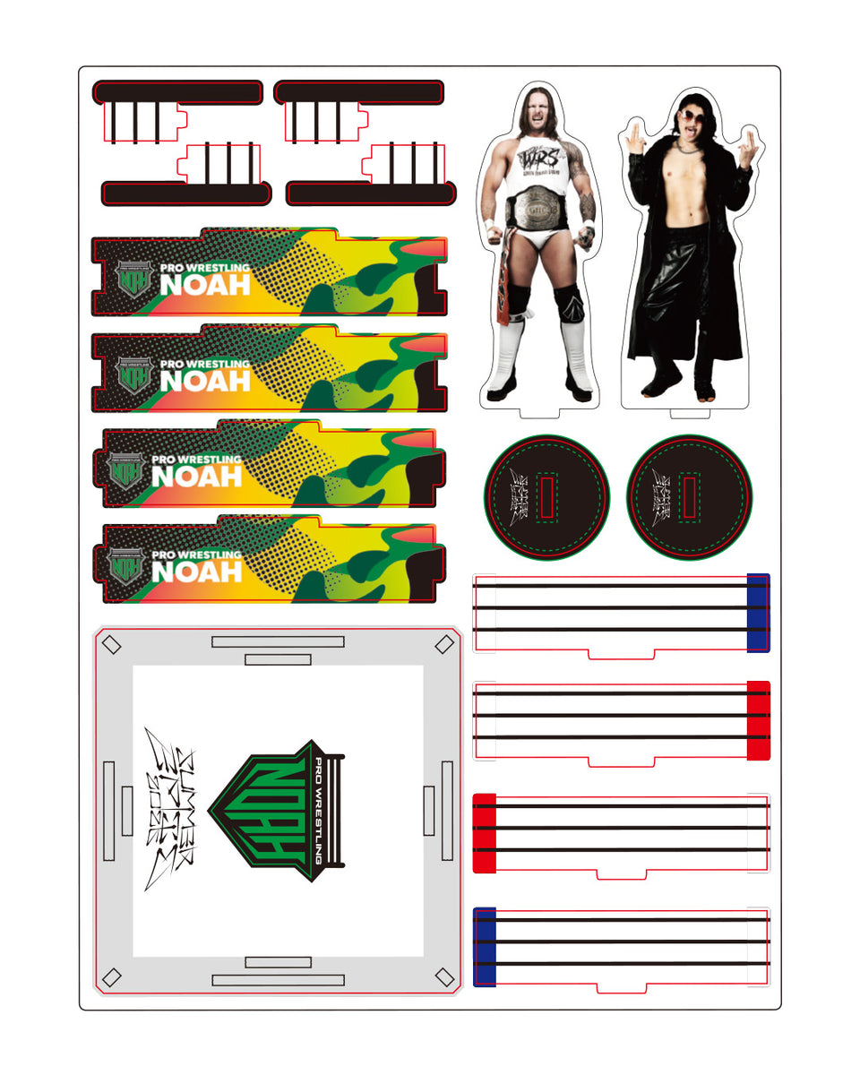 OZAWA シェインヘイスト　プロレスリングNOAH ジオラマアクリルスタンド シェイン・ヘイスト vs OZAWA GHCヘビー級選手権ジオラマアクリル