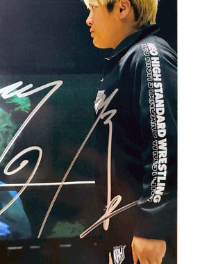 【選手直筆サイン入り】 GHCヘビー級選手権試合『Yoshiki Inamura vs 拳王』決定記念プレミアムポートレート（2.11後楽園ホール）