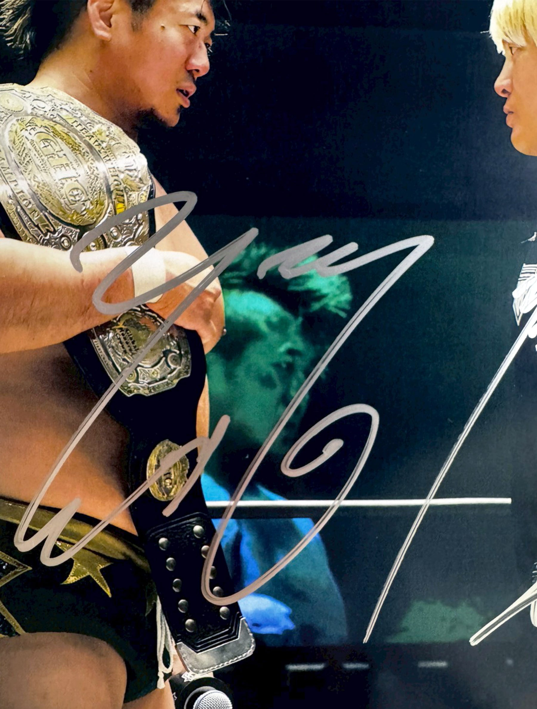 【選手直筆サイン入り】 GHCヘビー級選手権試合『Yoshiki Inamura vs 拳王』決定記念プレミアムポートレート（2.11後楽園ホール）