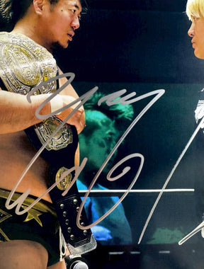 【選手直筆サイン入り】 GHCヘビー級選手権試合『Yoshiki Inamura vs 拳王』決定記念プレミアムポートレート（2.11後楽園ホール）