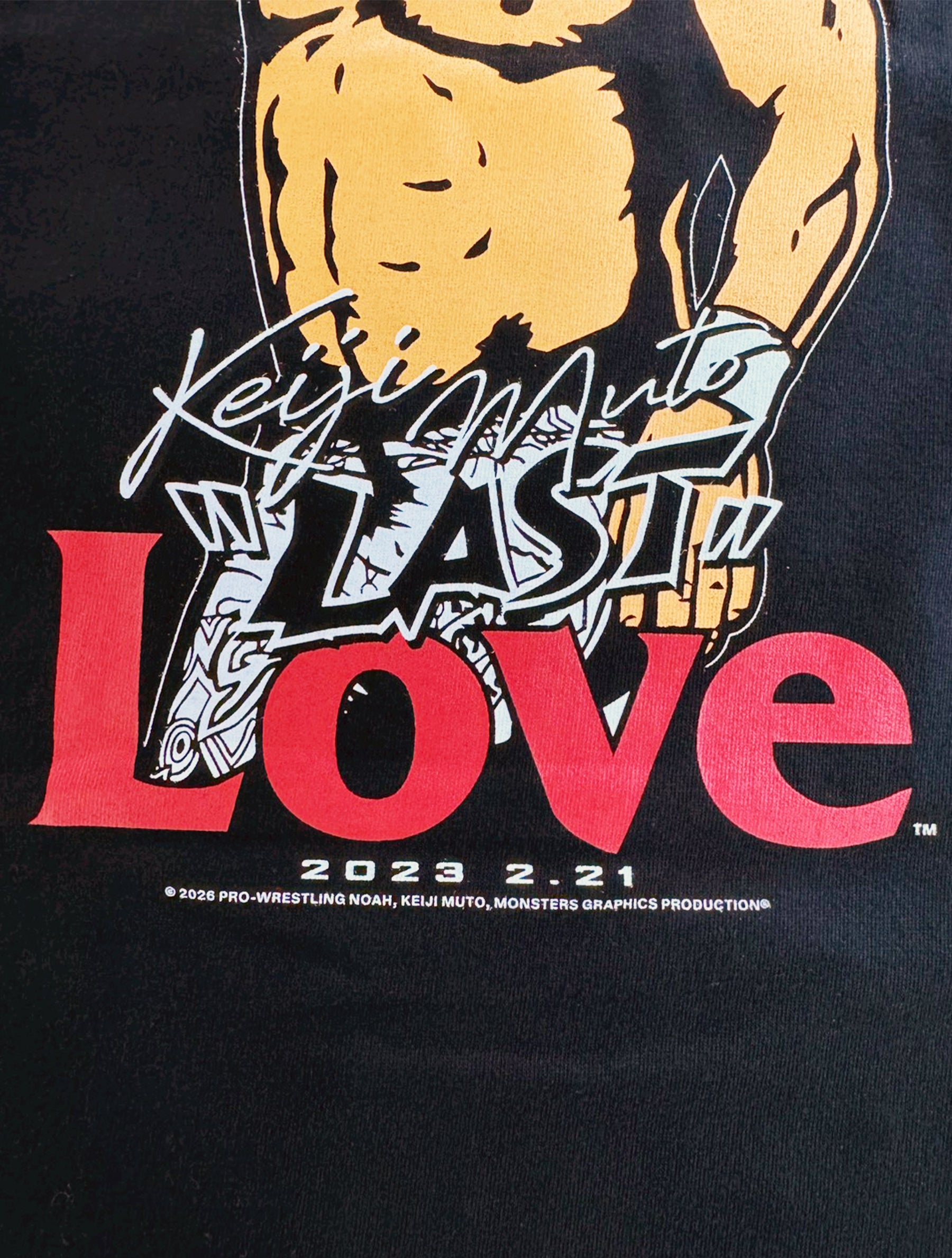 武藤敬司引退記念「LOVE」Tシャツ（MONSTERS GRAPHICS）