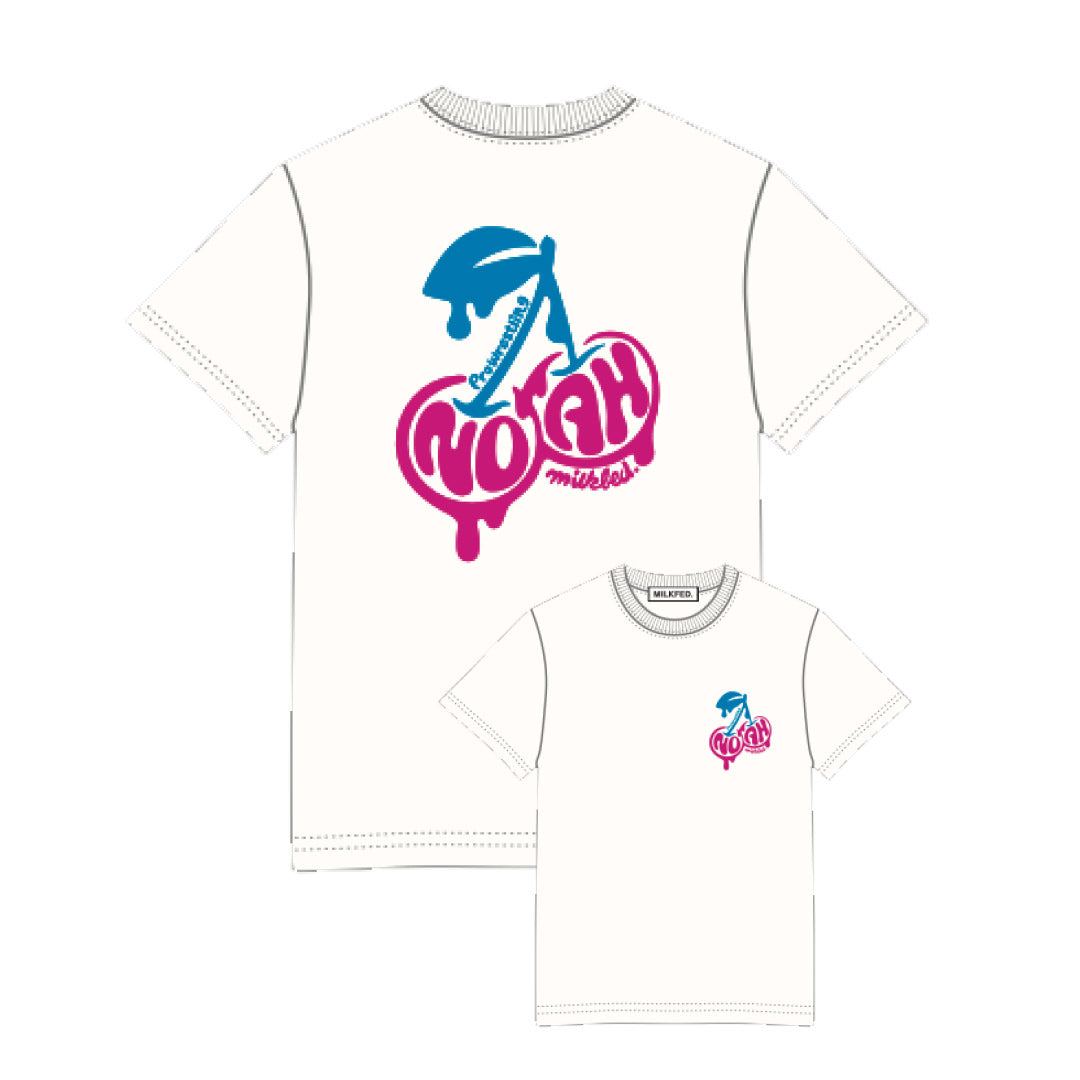 NOAH×MILKFED.コラボ2024チェリーロゴTシャツ