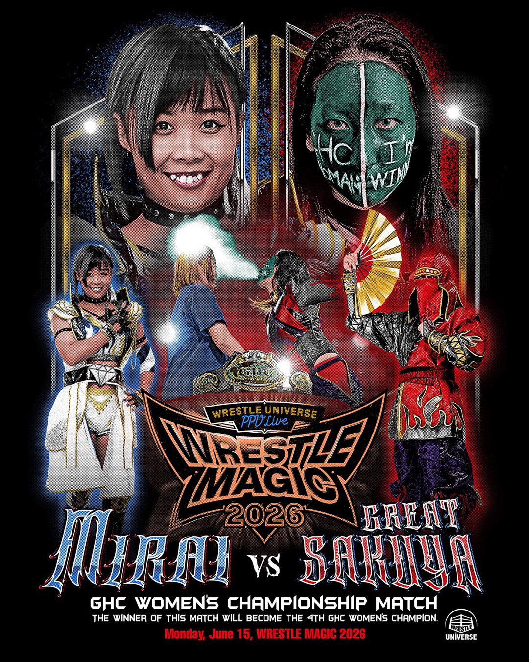GHC女子王座決定戦 MIRAI vs 愚零闘咲夜 ビジュアルTシャツ