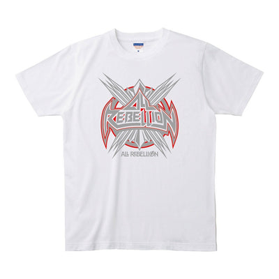 ALL REBELLIONエンブレムロゴ Tシャツ　ホワイトver.
