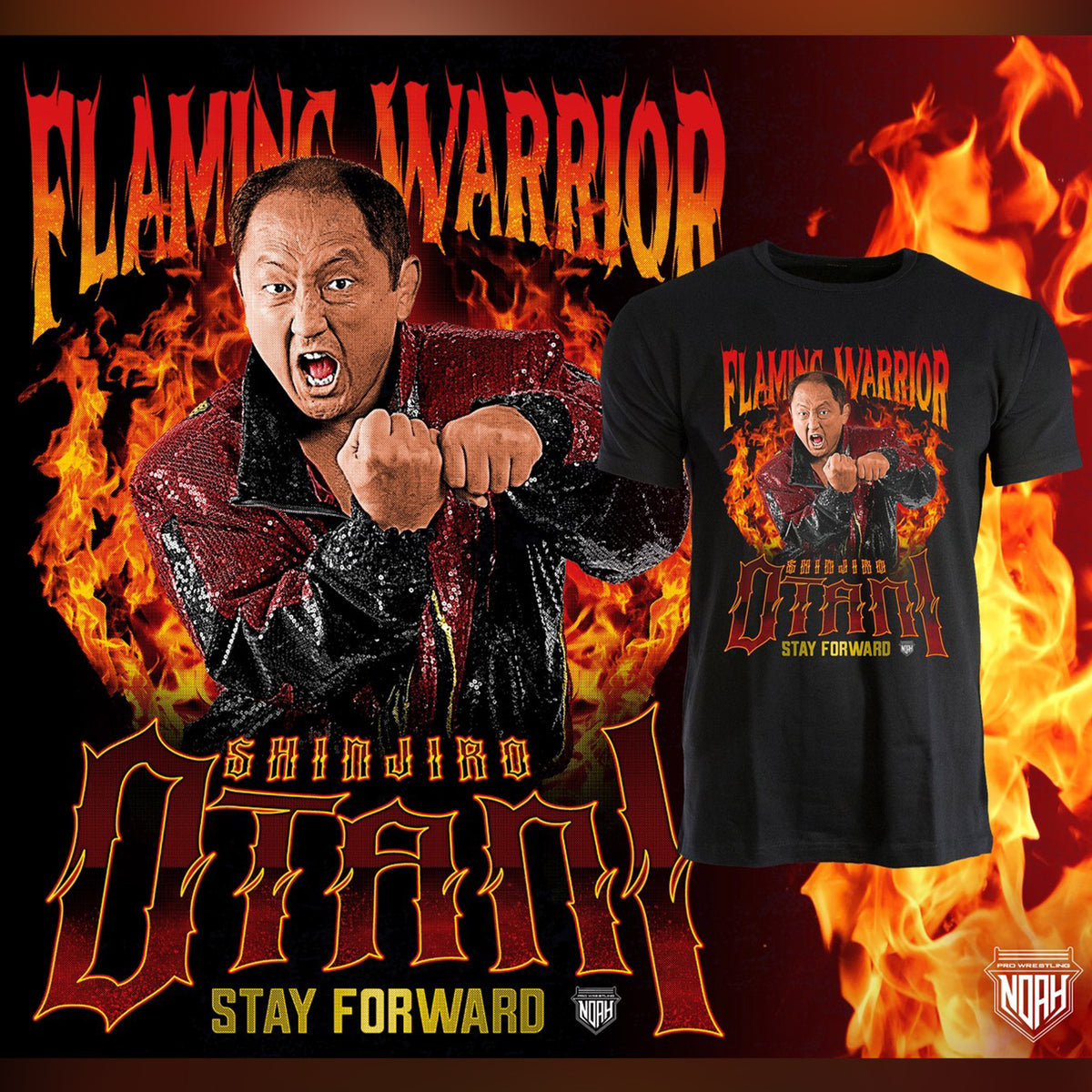 大谷晋二郎「FLAMING WARRIOR」Tシャツ