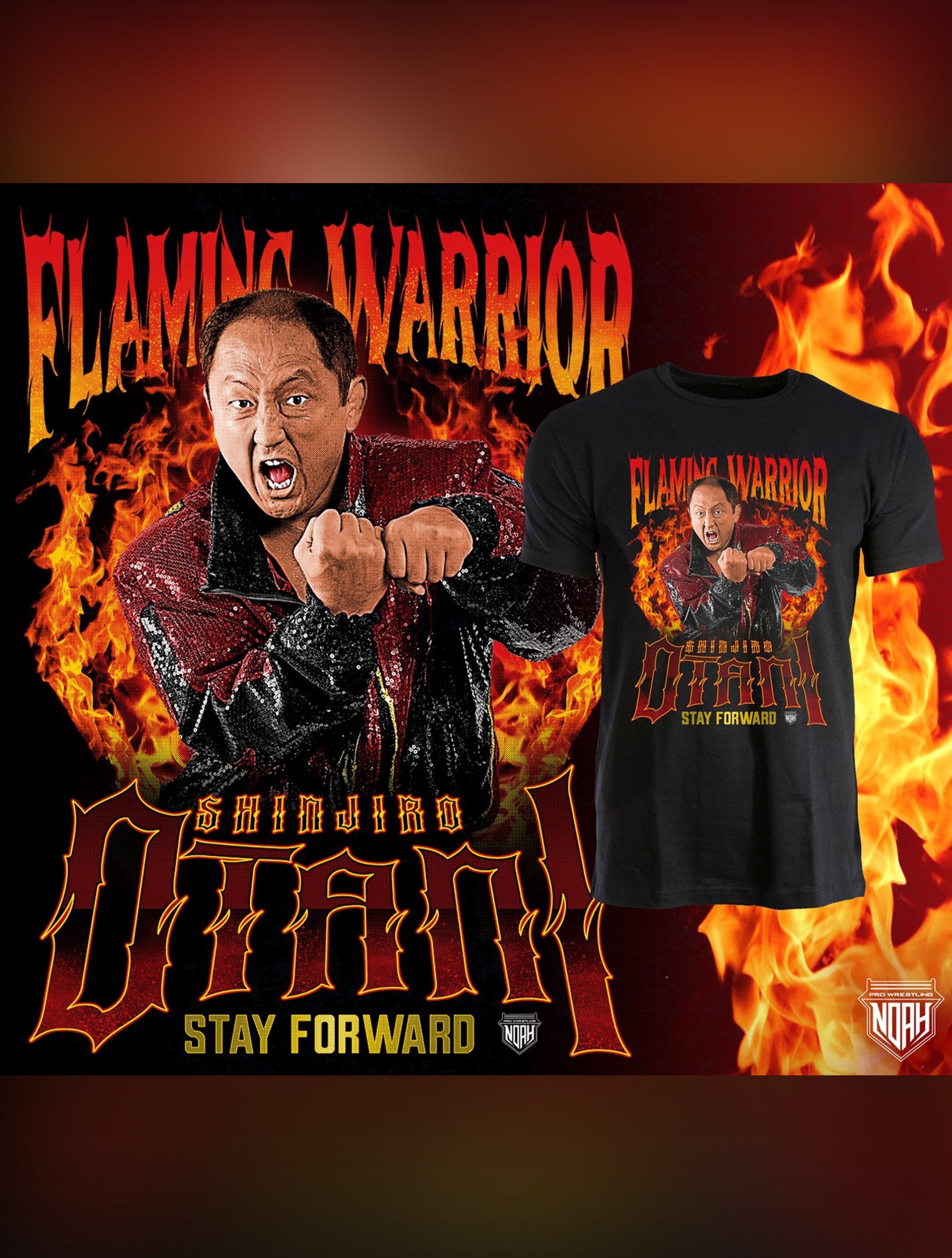 大谷晋二郎「FLAMING WARRIOR」Tシャツ