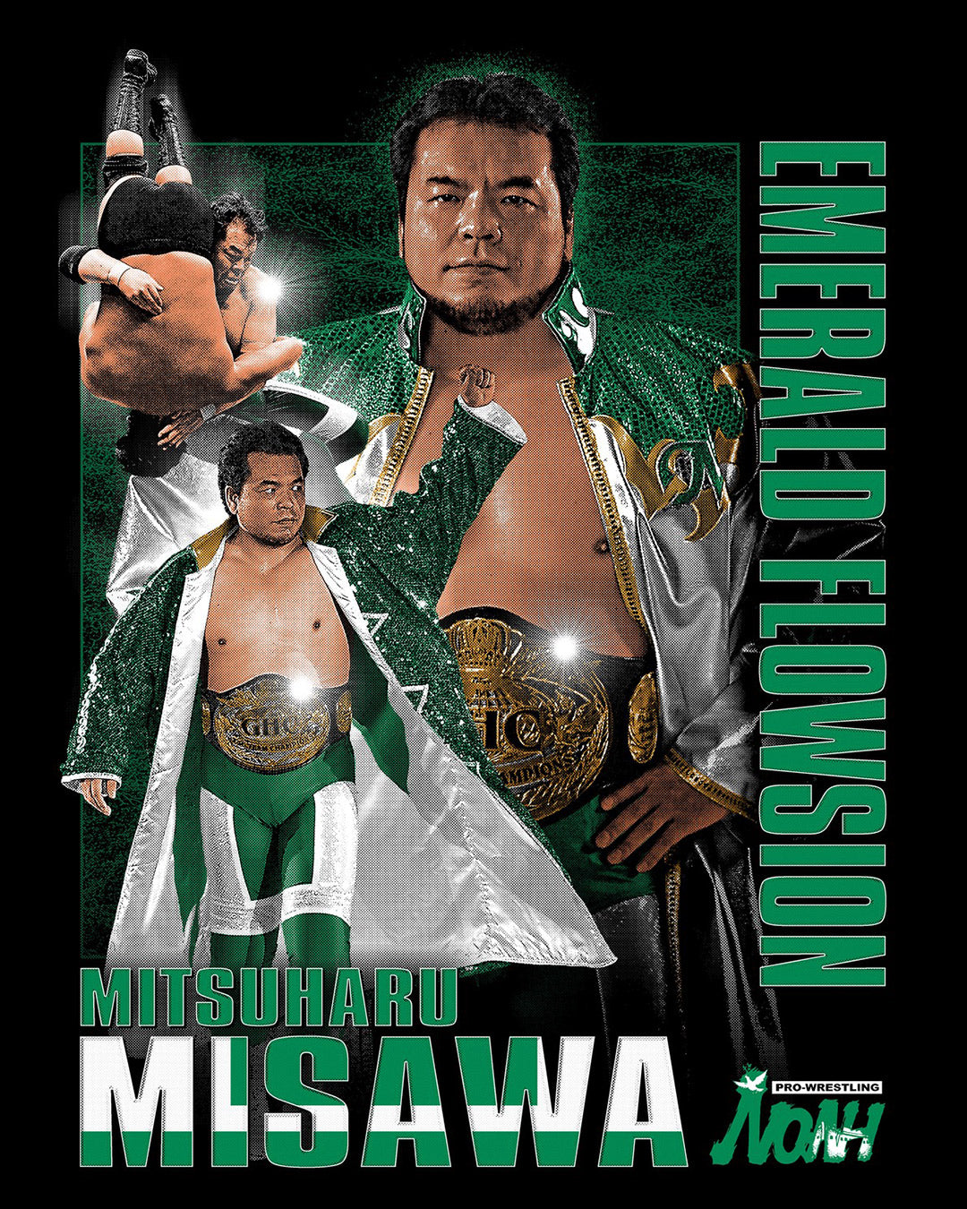 三沢光晴 EMERALD FLOWSION Tシャツ