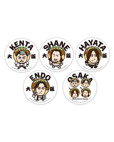 大阪ご当地缶バッジ（White Raven Sqwad）