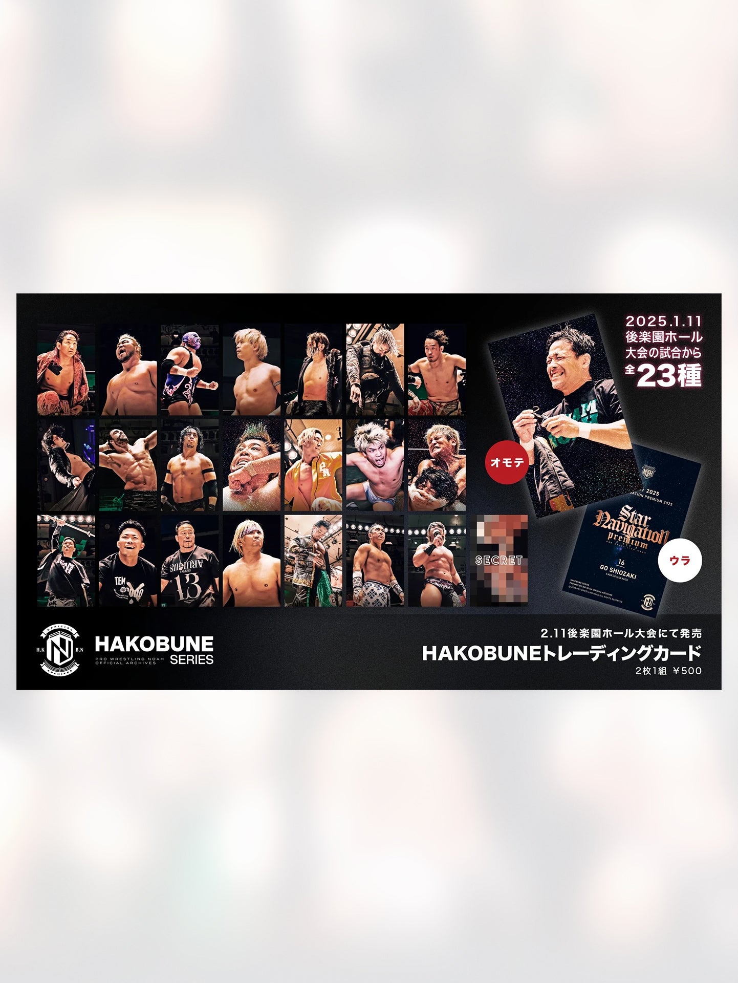 HAKOBUNEトレーディングカード（2025.1.11後楽園ホール）